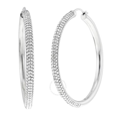 michael kors hoop earrings|michael kors silver drop earrings.